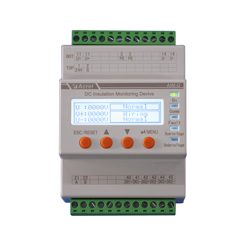 AIM-D100-TH DC Din Rail isolatiebewakingsapparaat IMD met LCD-scherm