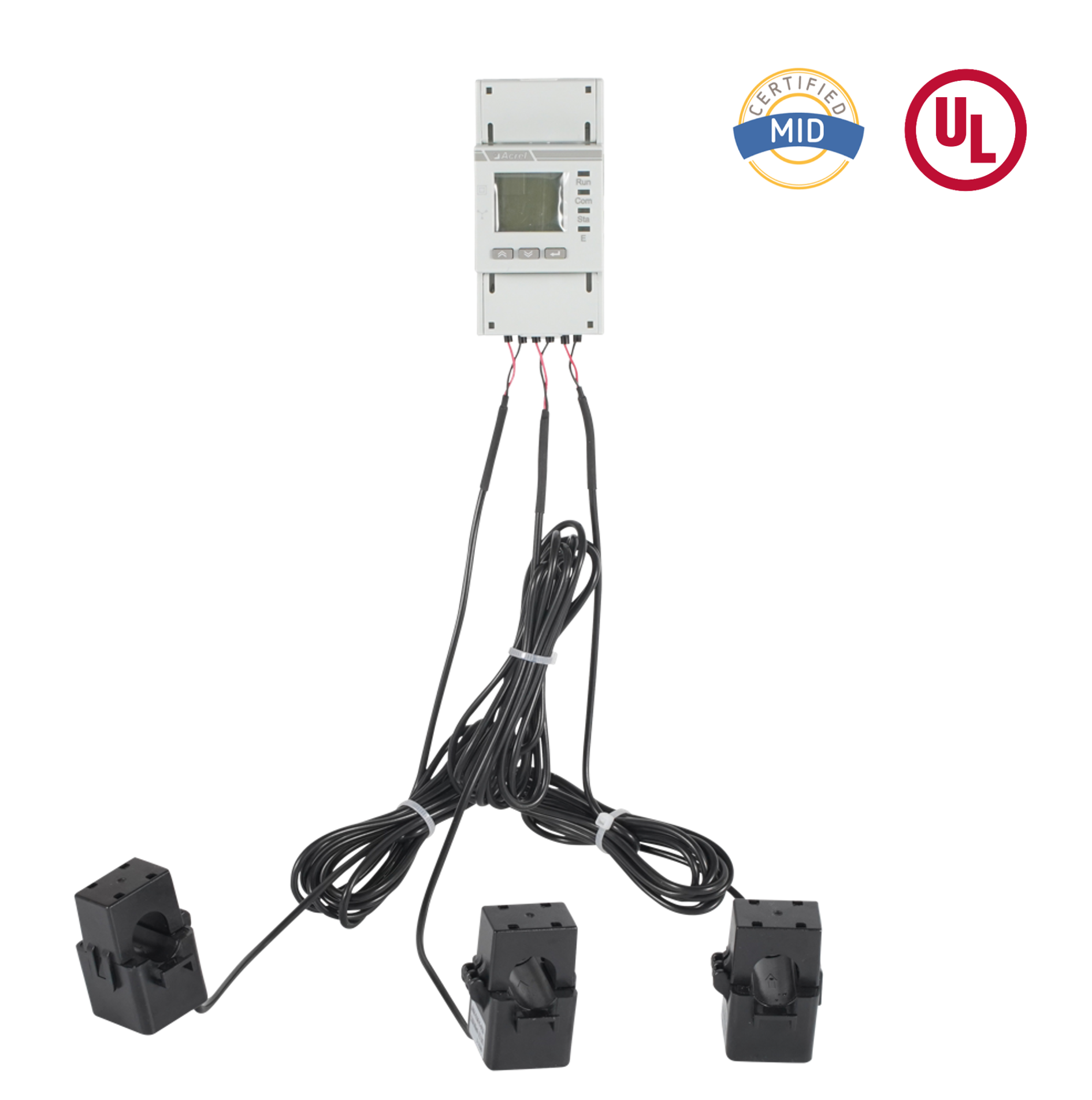 UL-gecertificeerde AC driefasige energiemeter met split-core CT's