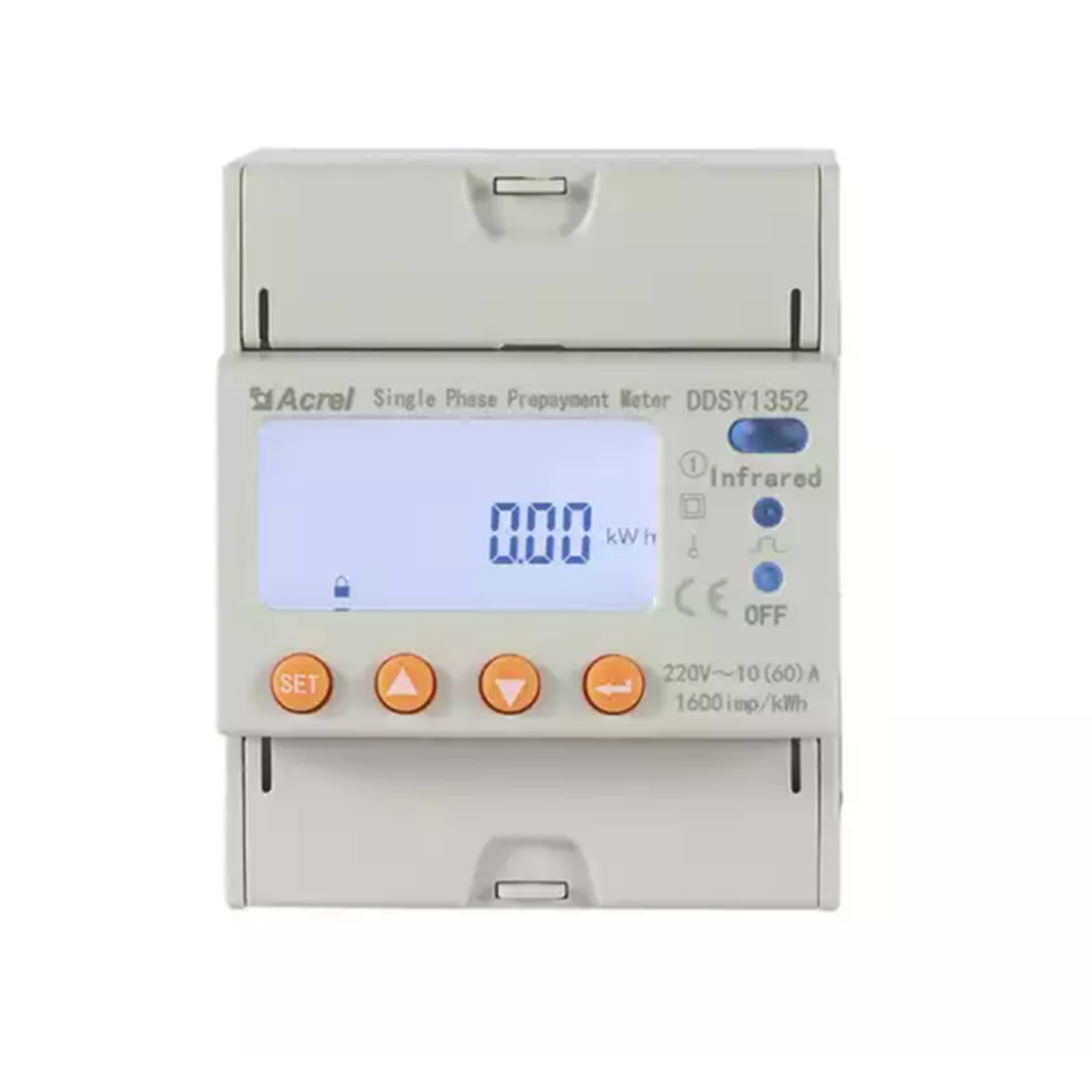 Draadloze AC eenfasige prepaid-meter voor factureringssysteem